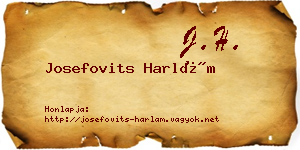 Josefovits Harlám névjegykártya